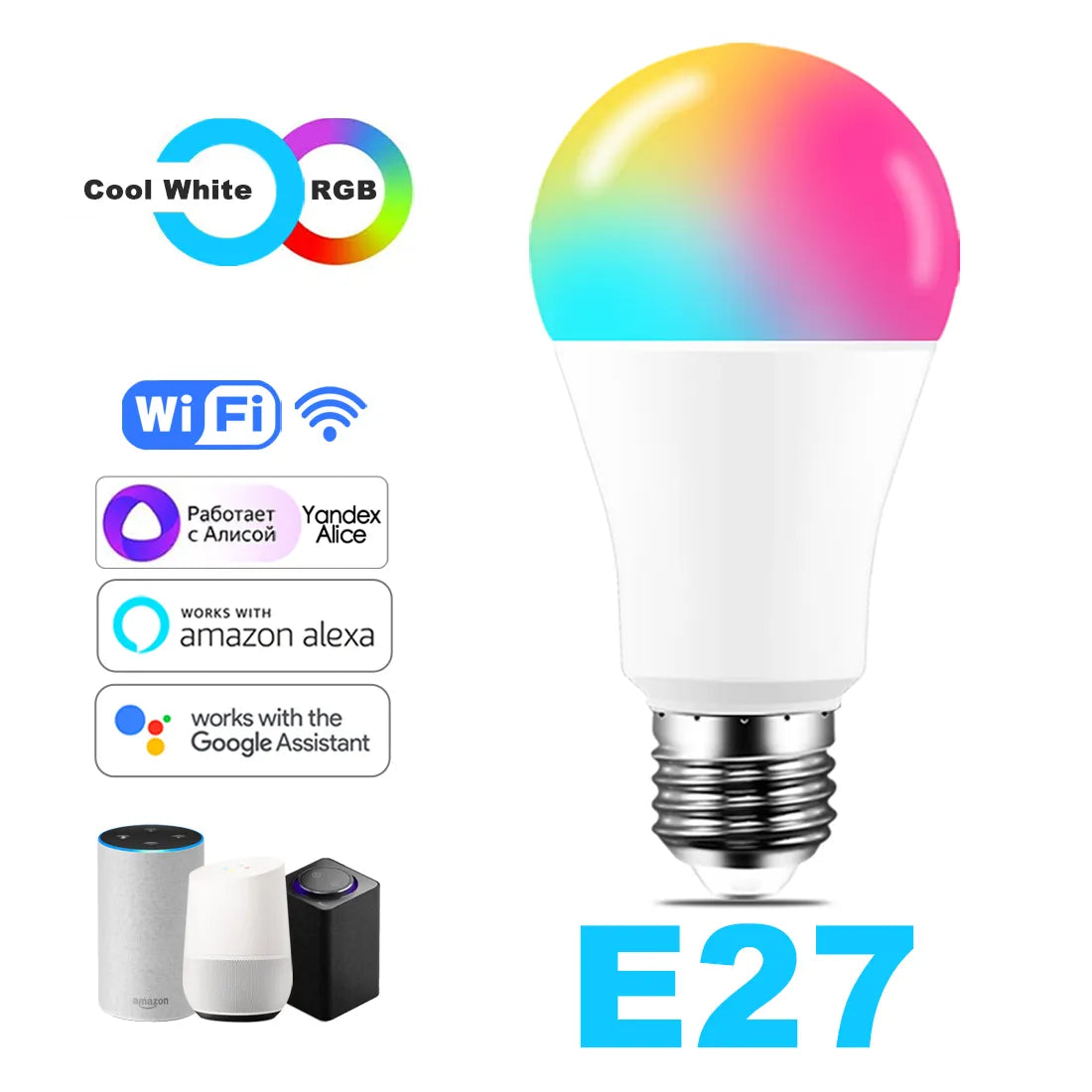 E27 LED RGB Lamp Spotlight Bulb AC 85-265V Bombillas LED 5W 10W 15W IR  Remote Control Led Bulb Smart Led RGBW Lamp Home Decor